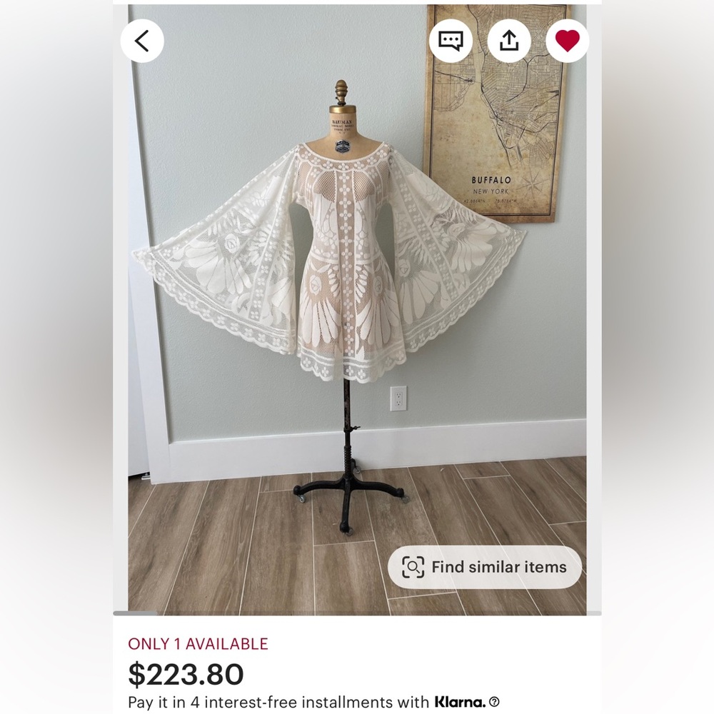 Beautiful boho (sheer) dress from Etsy.